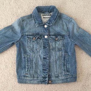Light Wash Cropped Garage Denim Jacket